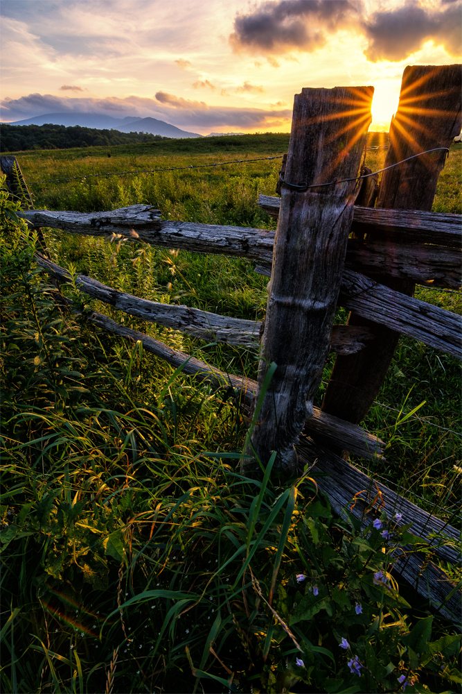 "Fence Near Sim’s Farm And Julian Price Park" by Victor Ellison Fine Art Photography