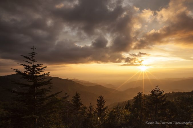 "Sunset Over Great Smoky Mountains National Park" by Doug McPherson