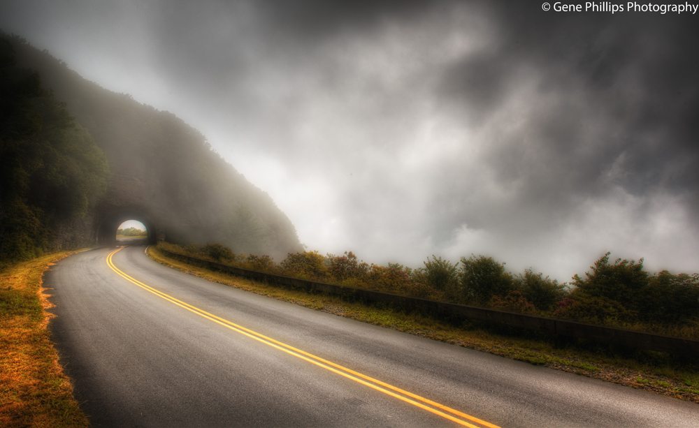 "Craggy Pinnacle Tunnel Blue Ridge Parkway Milepost 364.4" by Gene Phillips Photography