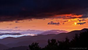 "Table Rock and Hawksbill From Milepost 355" by Daniel Burleson