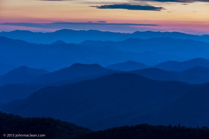 "Cowee Mountain Layers at Twlight" by John MacLean Photography