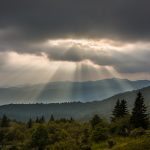 "Sunrays from Cowee Mountains Overlook, Milepost 430.7" by John MacLean Photography