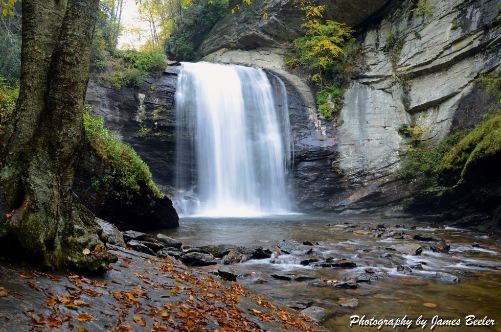 "Looking Glass Falls near Milepost 412" by James Beeler