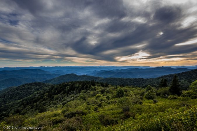 "Overcast View from Cowee Mountain Overlook" by John MacLean Photography