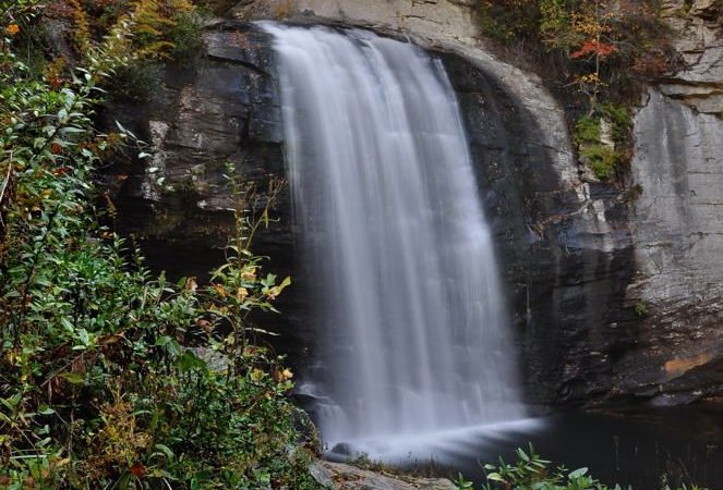 "Looking Glass Falls in Autumn" by Jeff Burcher Photography