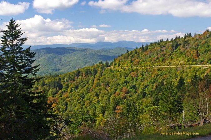 "Near Waterrock Knob Milepost 451.2" by Wayne Busch at America Rides Motorcycle Maps