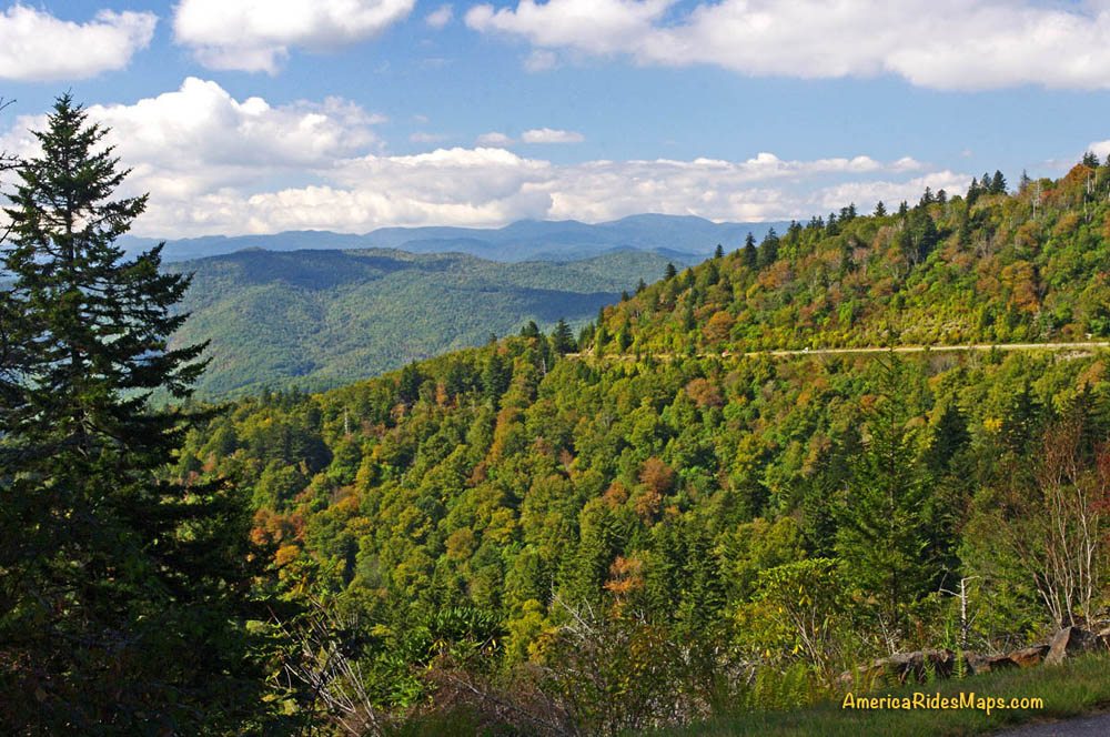 "Near Waterrock Knob Milepost 451.2" by Wayne Busch at America Rides Motorcycle Maps