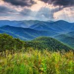"Sunrays over Meadows of Dan, Virginia" by John Alan Crisp Photography
