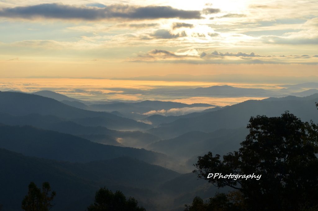 "Blue Ridges at Little Switzerland, Milepost 335" by Debi Price