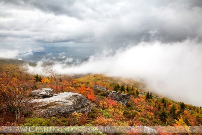 "Autumn Storm Clouds at Rough Ridge, Milepost 302" by Shawn Jennings Photography