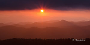 "Cowee Mountain Overlook Sunset, Milepost 430.7" by Kristina Plaas