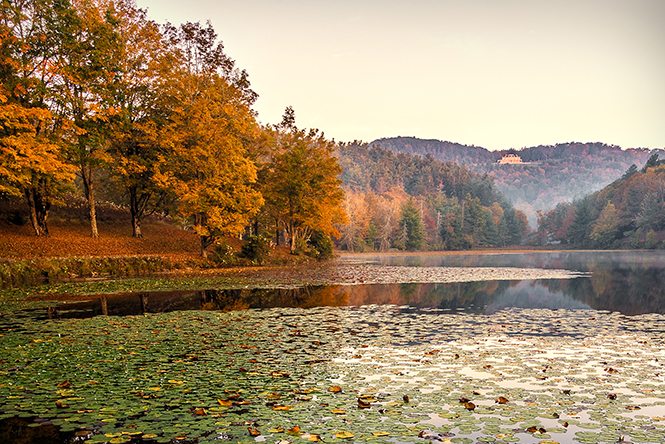 "Bass Lake at Moses H. Cone Memorial Park Milepost 294" by Victor Ellison Fine Art Photography