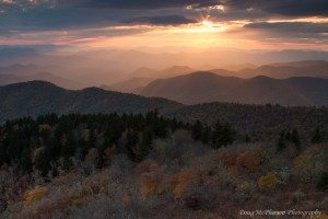 "Cowee Mountain Overlook Sunset" by Doug McPherson Photography