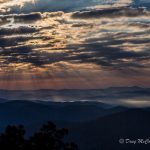 "Sunrays at Pounding Mill Overlook, Milepost 413" by Doug McCoy Photography