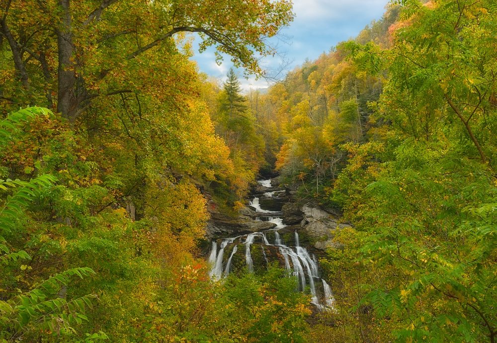 "Cullasaja Waterfalls in the Nantahala National Forest" by Gwen Cross Photography