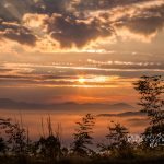 "October Sunrise near Chestnut Cove Overlook, Milepost 398.3" by Deborah Scannell Photography