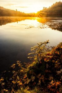 "Sunrise at Bass Lake, Milepost 294" by Victor Ellison Fine Art Photography