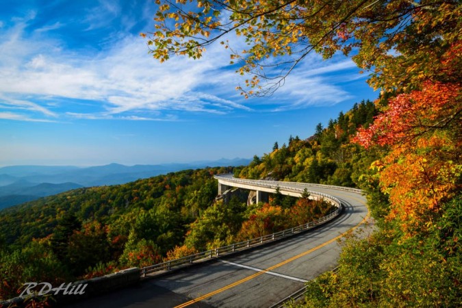 "Linn Cove Viaduct near Grandfather Mountain, Milepost 304" by Richard Hill