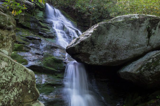 "Upper Waterfall on Little Lost Cove Creek, near Linville Falls" by Waterfalls of Western North Carolina