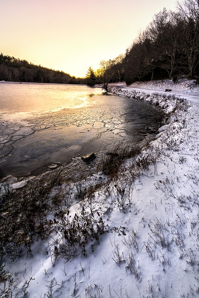 "Frozen Bass Lake Moses H. Cone Memorial Park" by Victor Ellison Fine Art Photography