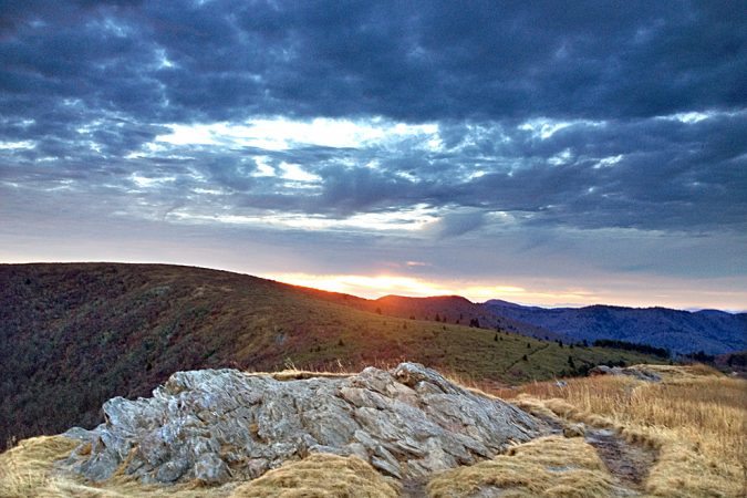 "Sunset behind Black Balsam" by Christina M. Moore