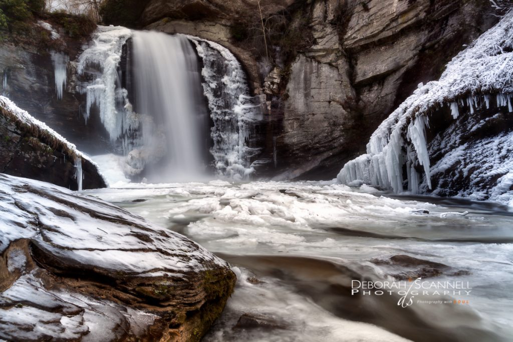 "Ice At Looking Glass Falls" by Deborah Scannell Photography