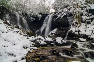 "Snowy Soco Falls" by Solitary Traveler Photography