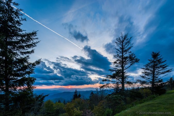 "Sunset Between Trees" by John MacLean Photography