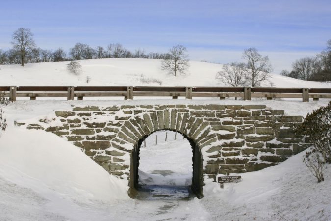 "Snowy Bridge at Moses Cone" by Eric McCarty