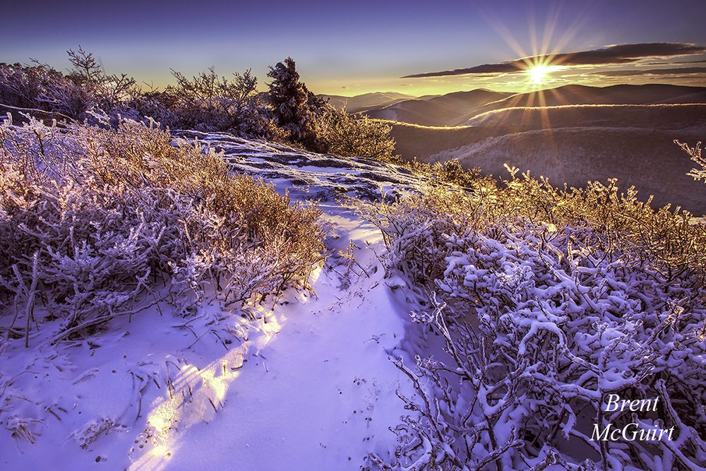 "Rime Ice & Snow over Spy Rock" by Brent McGuirt Photography