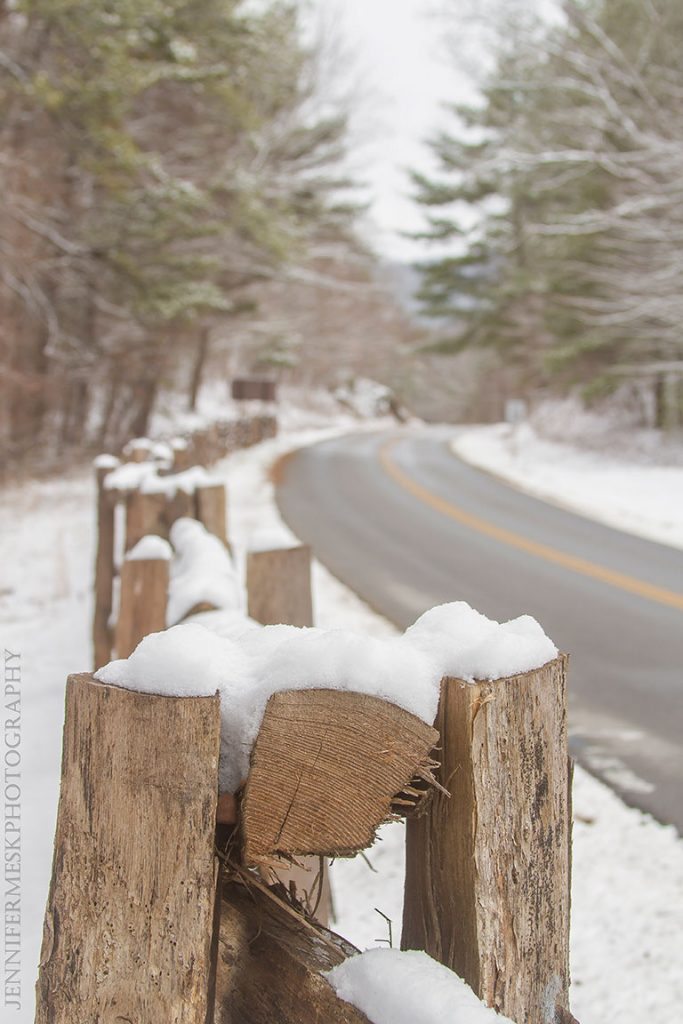 "Snowy Beauty at a Parkway Road Closure" by Jennifer Mesk Photography