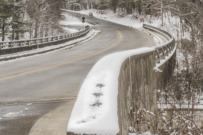 "Snow Parkway Entrance" by Jennifer Mesk Photography