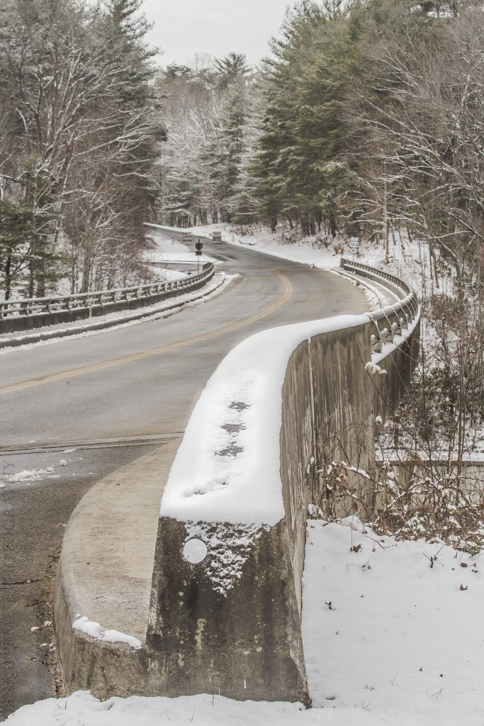 "Snow Parkway Entrance" by Jennifer Mesk Photography