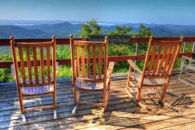 "Relaxing at Pisgah Inn, Milepost 407" by Carol R Montoya