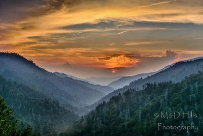 "Classic Smokies Sunset" by M&D Hills Photography