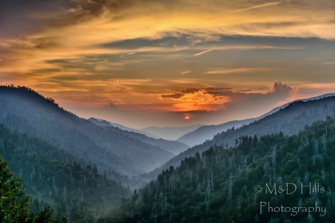 "Classic Smokies Sunset" by M&D Hills Photography