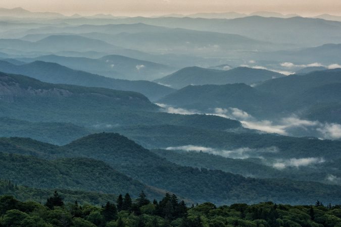"Morning at Looking Glass Rock, Milepost 417" by Daniel Plotts