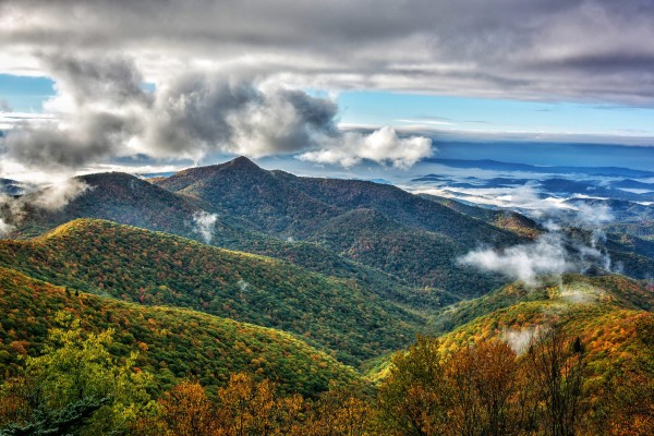 Pilot Mountain in Fall