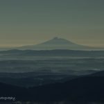 "Pilot Mountain from Fox Hunters Paradise Overlook, Milepost 218.6" by Angie Beavers
