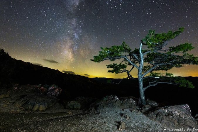 "Milky Way from Ravens Roost Overlook, Milepost 10.7" by James Beeler