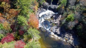 "Aerial View of Linville Falls" by Brave Sir Media