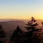 "Late October Sunset from Wolf Mountain Overlook, Milepost 424.8"