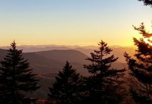 "Late October Sunset from Wolf Mountain Overlook, Milepost 424.8"