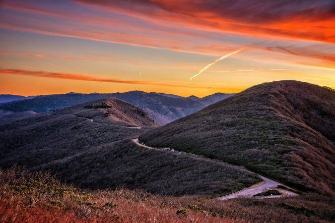 "Red Sky over Craggy Pinnacle" by Daniel Plotts