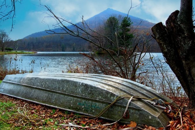 "Boat at Abbott Lake, Milepost 86" by Carol Fisher