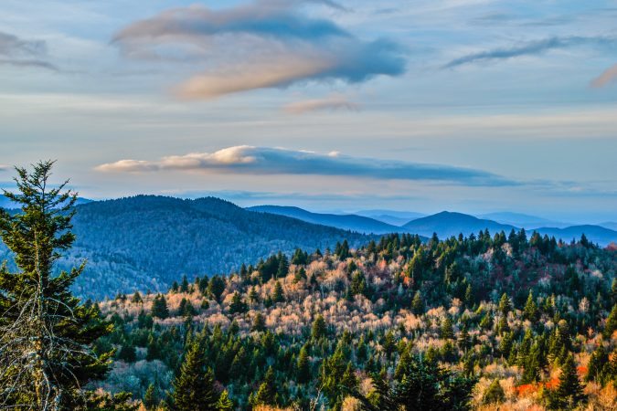 "Winter Sunset on the Mountains-to-Sea Trail" by Daniel Plotts