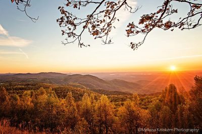 "Autumn Sunrise at The Saddle Overlook" by Melissa Kniskern Photography