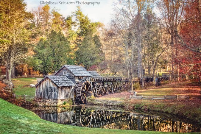 "Autumn Colors at Mabry Mill, Milepost 176" by Melissa Kniskern Photography