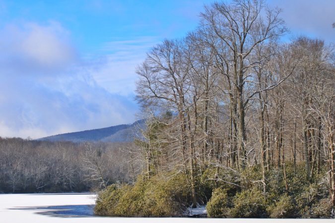 "Price Lake in Snow" by Angie Houston