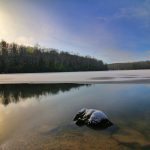 "Snowy Price Lake at Sunrise" by Angie Houston